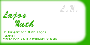 lajos muth business card